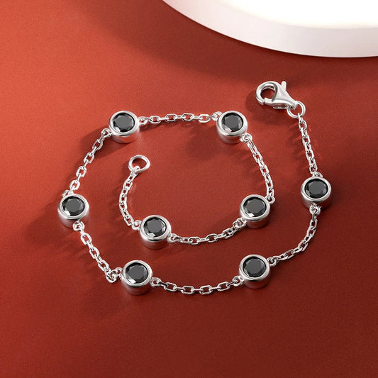 Bracelets de tennis complets en moissanite 4mm 0.3CT pour femmes, plaqués argent S925 et or 18 carats, chaîne à main, bijoux fins avec certificat