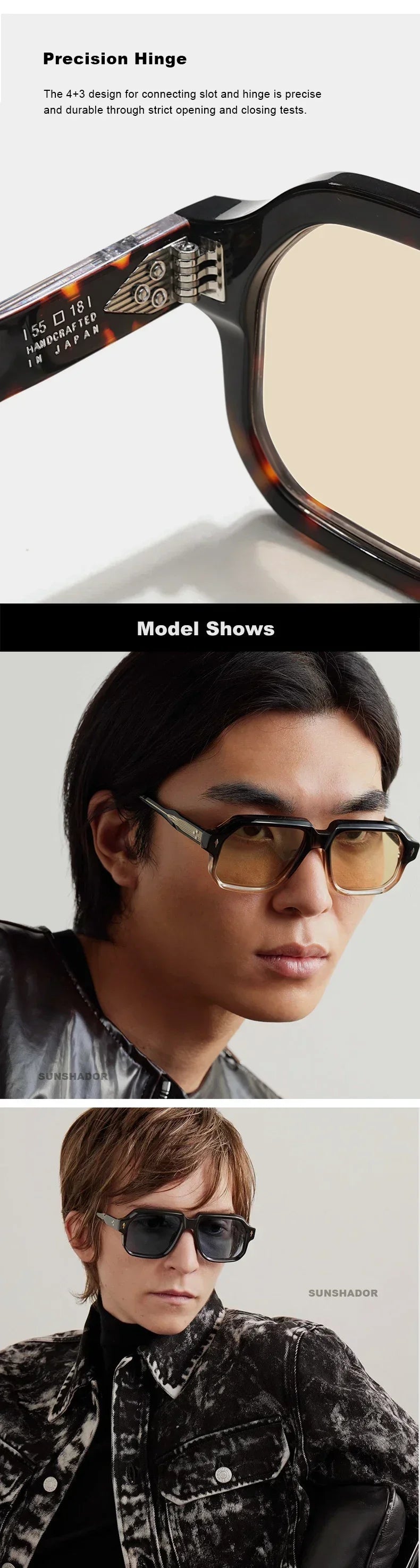 Fashion Top Quality Brand Men Sunglasses Retro Acetate Square Driving Overzie Outdoor Protection UV400 Luxury Women SUN GLASSES