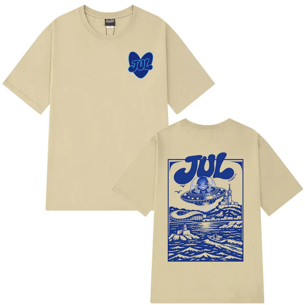 Rapper Jul Graphic T Shirt Men's Women Clothing Fashion Hip Hop T-shirt Casual Cotton Short Sleeve Oversized T-shirts Streetwear
