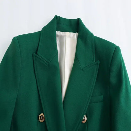 Slim Fit Commuter Versatile Autumn 2024 Women's Suit Jaet Long Sve Regular Length Faionable Outerwear