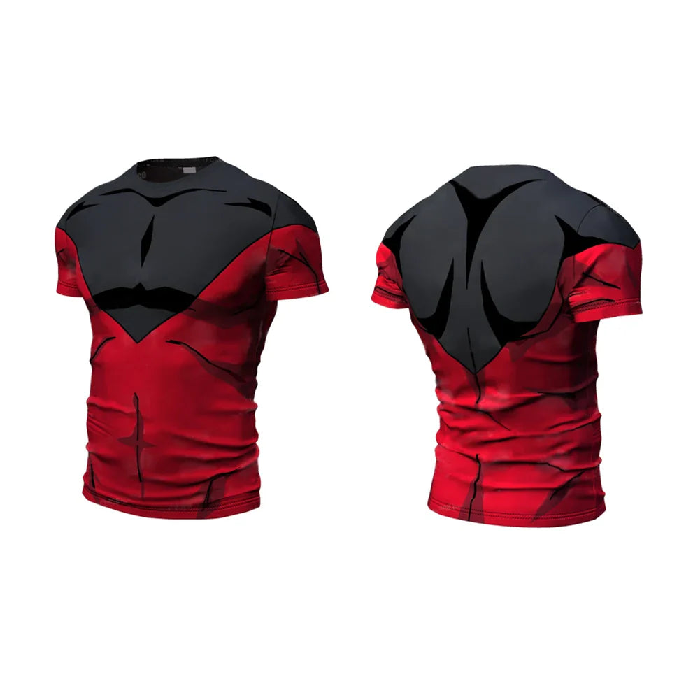 2026 Summer Dragon Ball Vegeta Saiyan Armor 3D Print Oversized Crew Neck T-Shirt High Quality Anime Streetwear Y2K Casual Tops