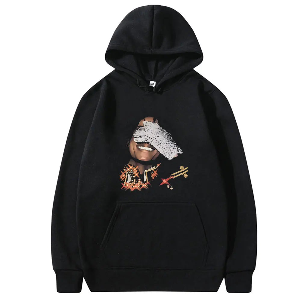 Michael Jackson Face Graphic Hoodie Men Women Classic Vintage Gothic Rock Streetwear Unisex Hip Hop Oversized Pullover Hoodies