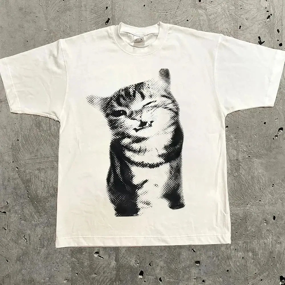 Harajuku Letter Graphic T Shirts Y2k Tops Gothic High Street Oversized T Shirt Casual Streetwear Vintage Tee Clothing Unisex