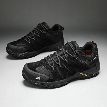 Men's Hiking Shoes Suede Leather Outdoor Shoes Wear-resistant Men Trekking Walking Hunting Tactical Sneakers