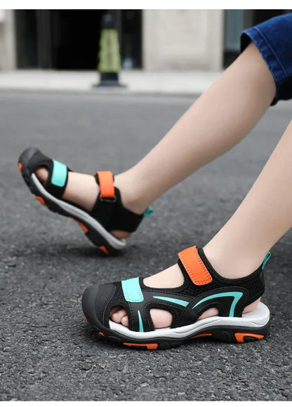 2025 Summer Boys Sandals Kids Shoes Fashion Flats Toddler Baby Girls Sandals Non-slip Casual Beach Children Outdoor Shoes
