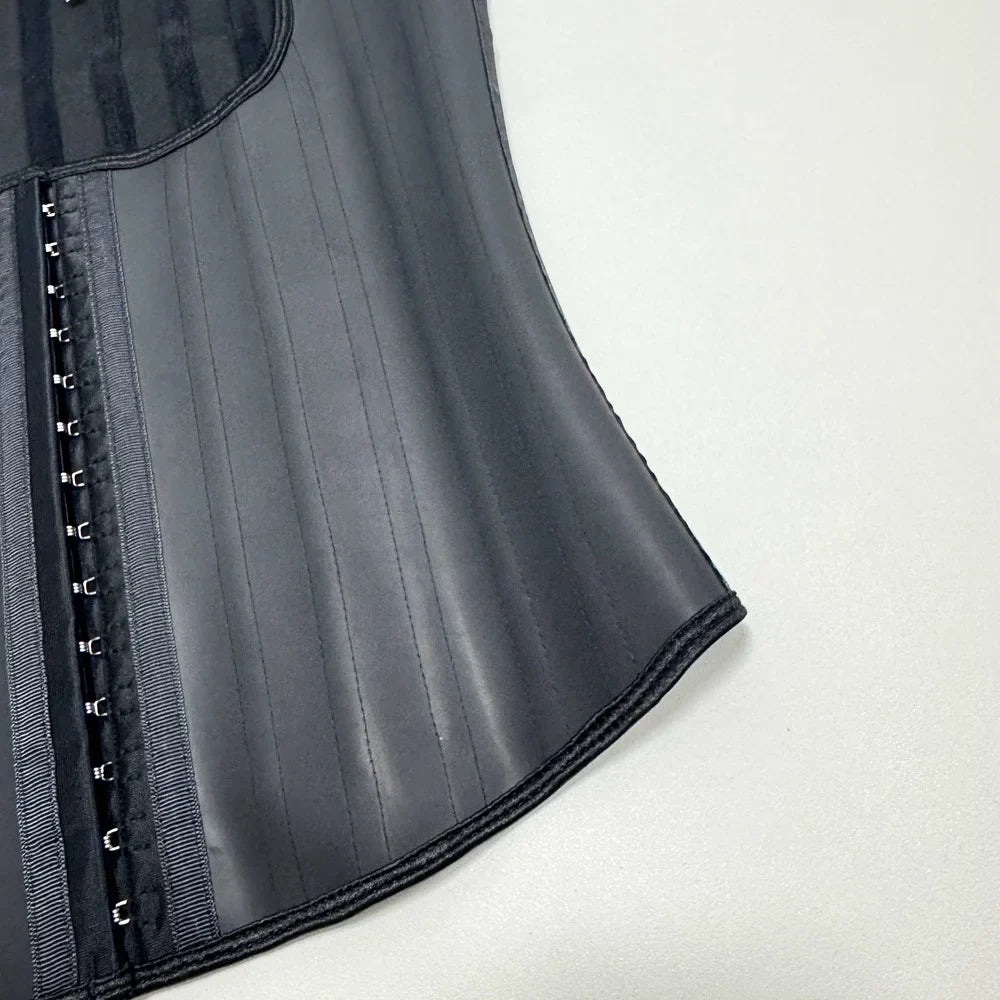 Latex Waist Trainer Corset Women 25-Steel Bones Body Shaper Fajas Slimming Girdle Adjustable Hooks and Straps Tummy Control Vest