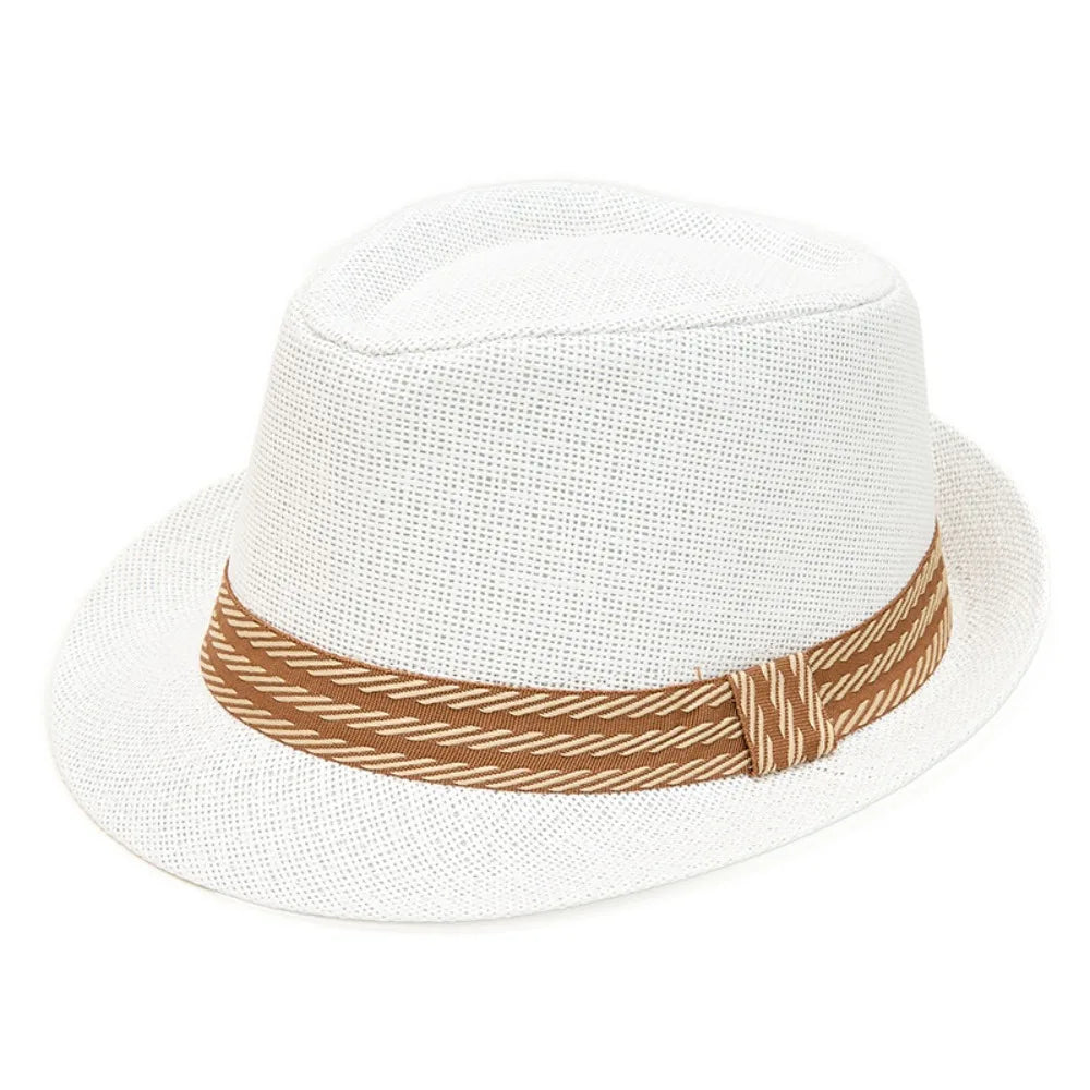 Lightweight Linen Belfry Trilby Hat Sun Protection Versatile Panama Trilby Hat Short Brim Breathable Fedora Sun Hat Travel