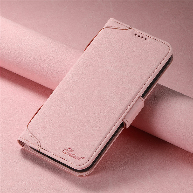 Magsafe Business Leather Wallet Phone Case For iPhone 12 13 14 15 Pro Max Plus 16 17 Pro Max With Flip Card Holder Cover