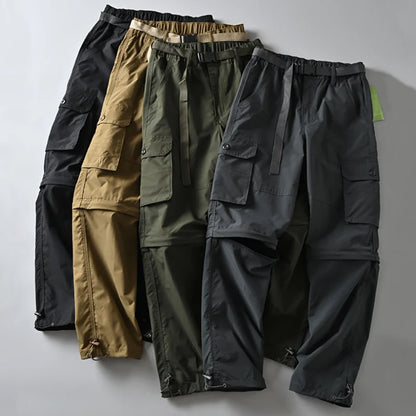 New Hiking Pants Outdoor Casual Cargo Pants Men Spring Summer Trousers/Shorts Outdoor Sport Trekking Camping Fishing Pants M-4XL