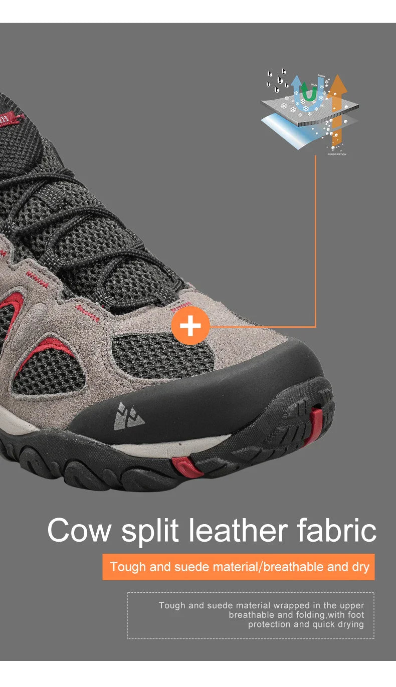 Men Shoes Breathable Splashproof Outdoor Hiking Shoes Mountain Climbing Sport Men Hunting Trekking Sneaker