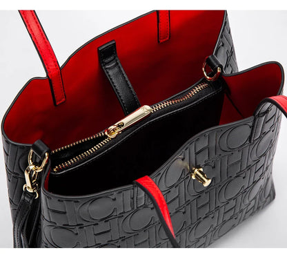 High-quality Fashionable Letter Printed Handbag Large Capacity Solid Color High-end Feel Versatile Women's Shoulder Bag