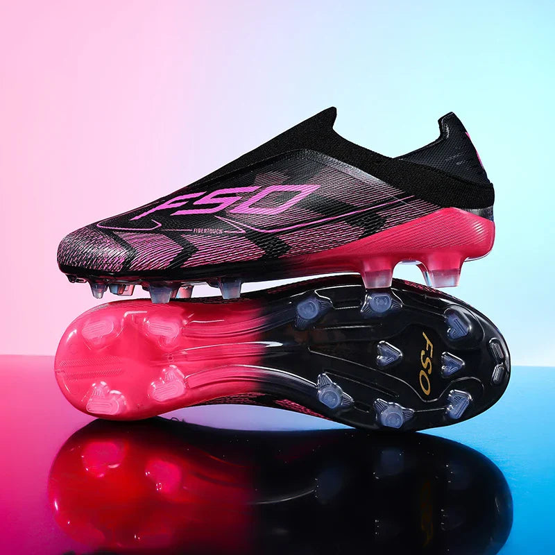 New Men Football Boots Non-Slip Boys Cleats Hot-selling Soccer Shoes Grass Outdoor Match Sneakers High-quality High-top Light