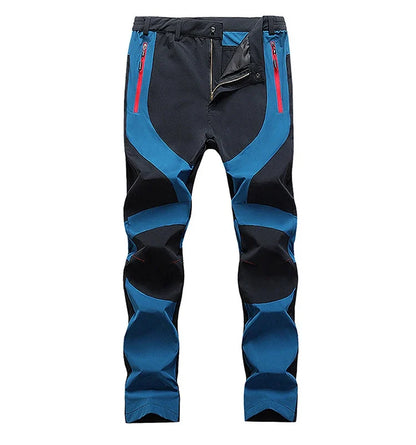 Outdoor Quick Drying Pants For Men Sports Breathable Spring Hiking Pants Elastic Casual Camping Fishing Trousers Splicing Colors
