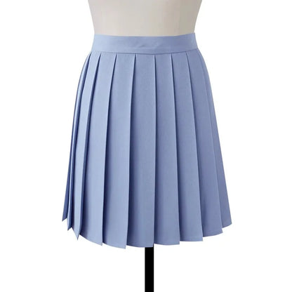 Women High Waist Pleated Midi Skirt Y2k Summer Knee-length Preppy Style Harajuku  Hot Street School Cosplay Casual Female Faldas