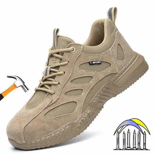 plastic toe cap safety shoes lightweight comfortable construction shoes for men protective work sneakers anti-slip work shoes