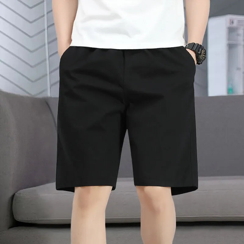 Mens Work Cargo Cotton Shorts Summer Casual Shorts Baggy Sports Gym Work Shorts Wide Leg