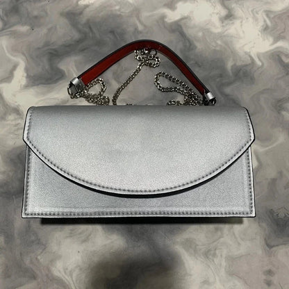 Women's Handheld Chain Evening Bag Party Banquet Rhinestone Basic Casual Matte Rectangular Patent Leather Shoulder Bag Crossbody
