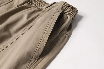 Men Cargo Trousers Casual Pants Straight Leg Work Pants Men Spring Summer Cotton Loose Casual Cargo Overalls Male Multi Pockets
