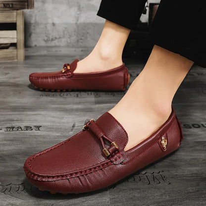 Summer Mens Fashion High Quality Outdoor Casual Leather Shoes Comfortable Breathable Classic 2024 New Slip on Men's Shoes