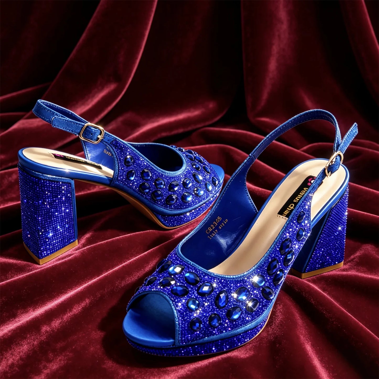 Elegant 2026 Champagne Peep Toe Heels with Diamond Accents - Luxurious Italian Design Pumps & Matching Bag Set for Parties