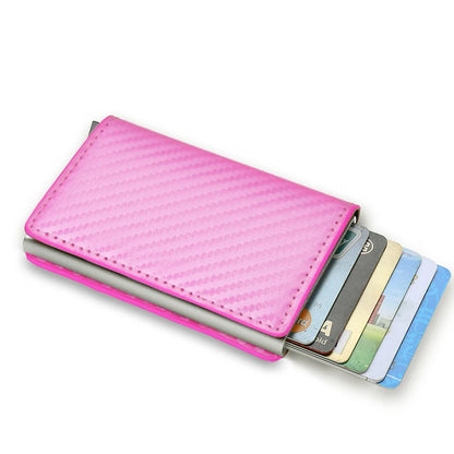 Portefeuilles pour cartes de crédit en fibre de carbone Hommes Marque RFID Noir Magique Pliable Cuir Mince Mini Portefeuille Petit Porte-monnaie Homme
