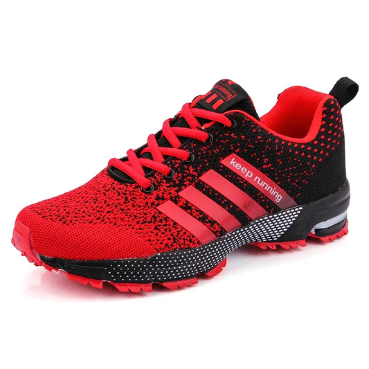 Men's and women's flying mesh surface spring summer breathable casual sports shoes flat vulcanized couple running big size48