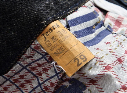 American Vintage Straight-leg Jeans for Men, Featuring Distressed Rip Details, Patchwork and Street-style Tapered Cut.