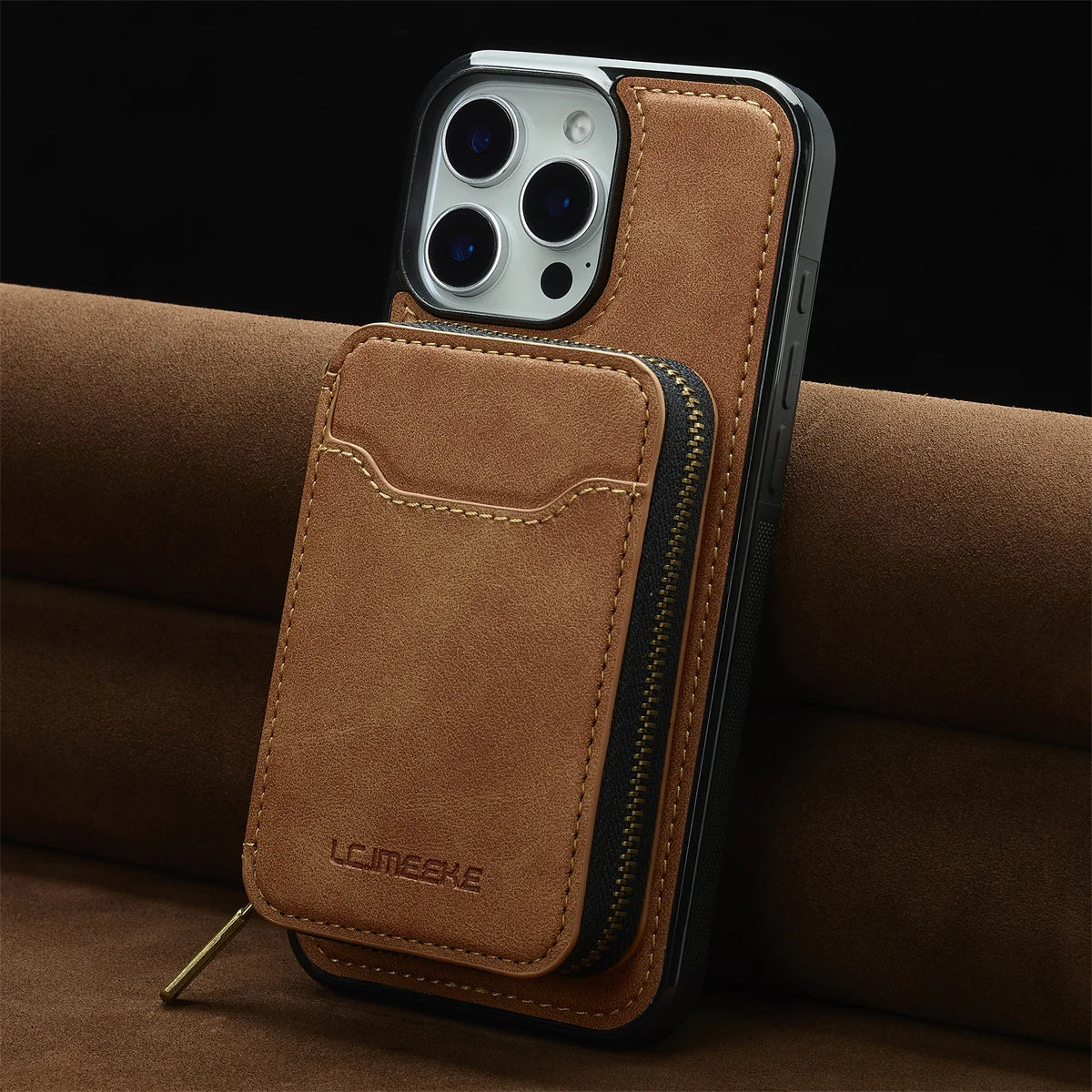 For Magsafe Magnetic Leather Phone Case for iPhone 16E 17 Air 16 15 Plus 14 13 12 11 Pro Max Wallet Card Holder Pocket Cover