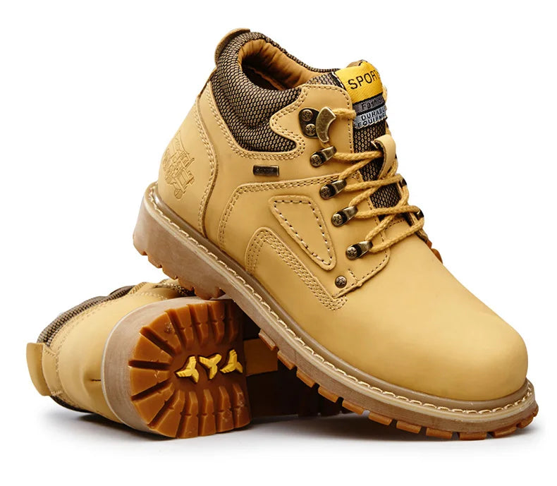 Natural Cow Leather Men’s Women Boots Handmade Retro Winter Autumn Shoes Ankle Snow Boots for Men Top Quality Shoes Dropshipping