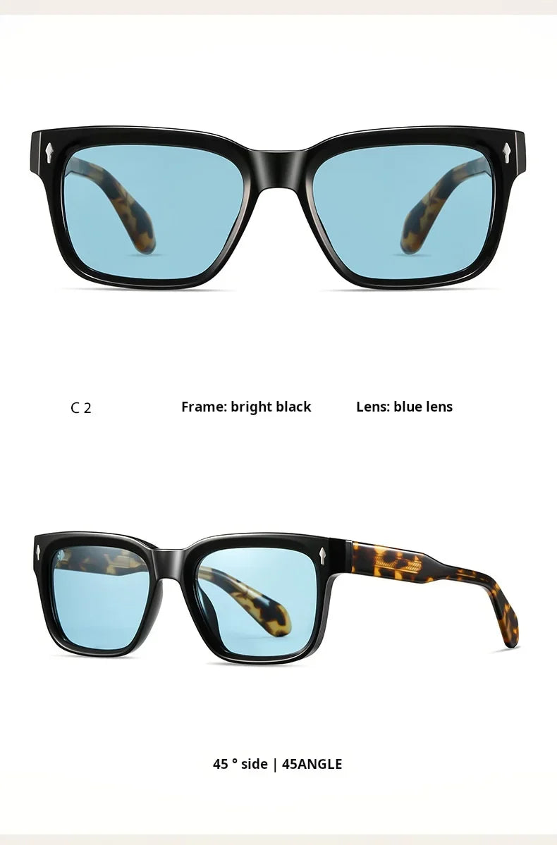 New Retro Square Polarized Men and Women Sunglasses Fashion Trend Big Size Driving Travel UV Protective Glasses