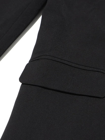 Patchwork Diamonds Backless Blazer For Women Notched Collar Long Sleeve Spliced Button Chic Blazers Female Style