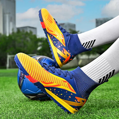 New Men Football Boots Sports Shoes Futsal High Ankle Soccer Shoes High-quality Indoor Non-Slip Outdoor Ultralight Non-Slip