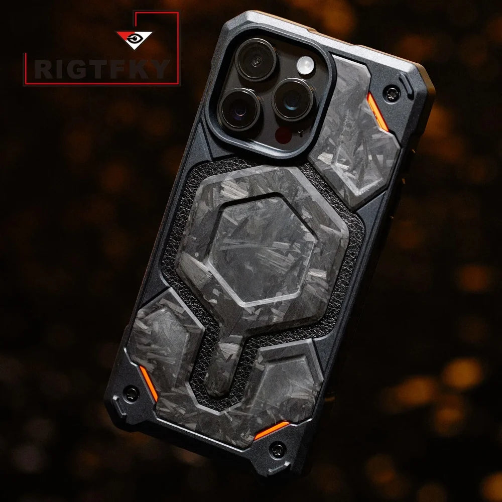 Heavy Military Mixed Armor Shockproof Phone Case For Iphone 17 Pro Max Air 16 15 Plus14 13 Magnetic Rugged Protective Back Cover