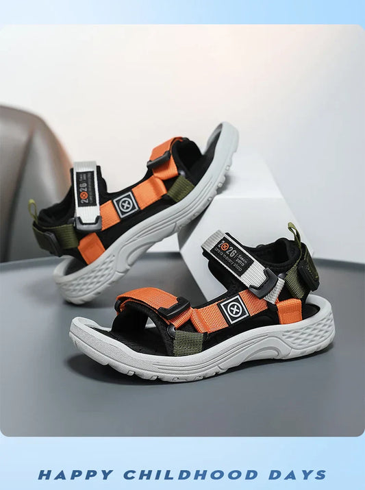 Children's Sandals Boys Girls Breathable Summer Sport for Outdoor Beach Shoes Open-Toe Comfortable Walking Sandalies Size 30-38