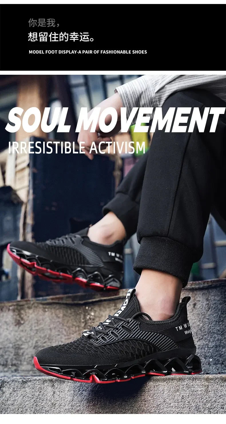 Men's Shoes Autumn Season New Soft Soled Simple Casual Sneakers Shoes Platform Mesh Breathable Lace Up Casual Running Shoes