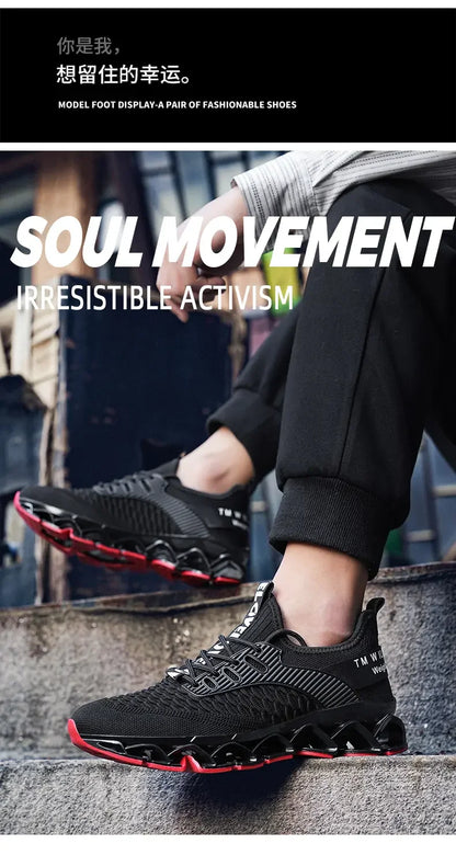 Men's Shoes Autumn Season New Soft Soled Simple Casual Sneakers Shoes Platform Mesh Breathable Lace Up Casual Running Shoes