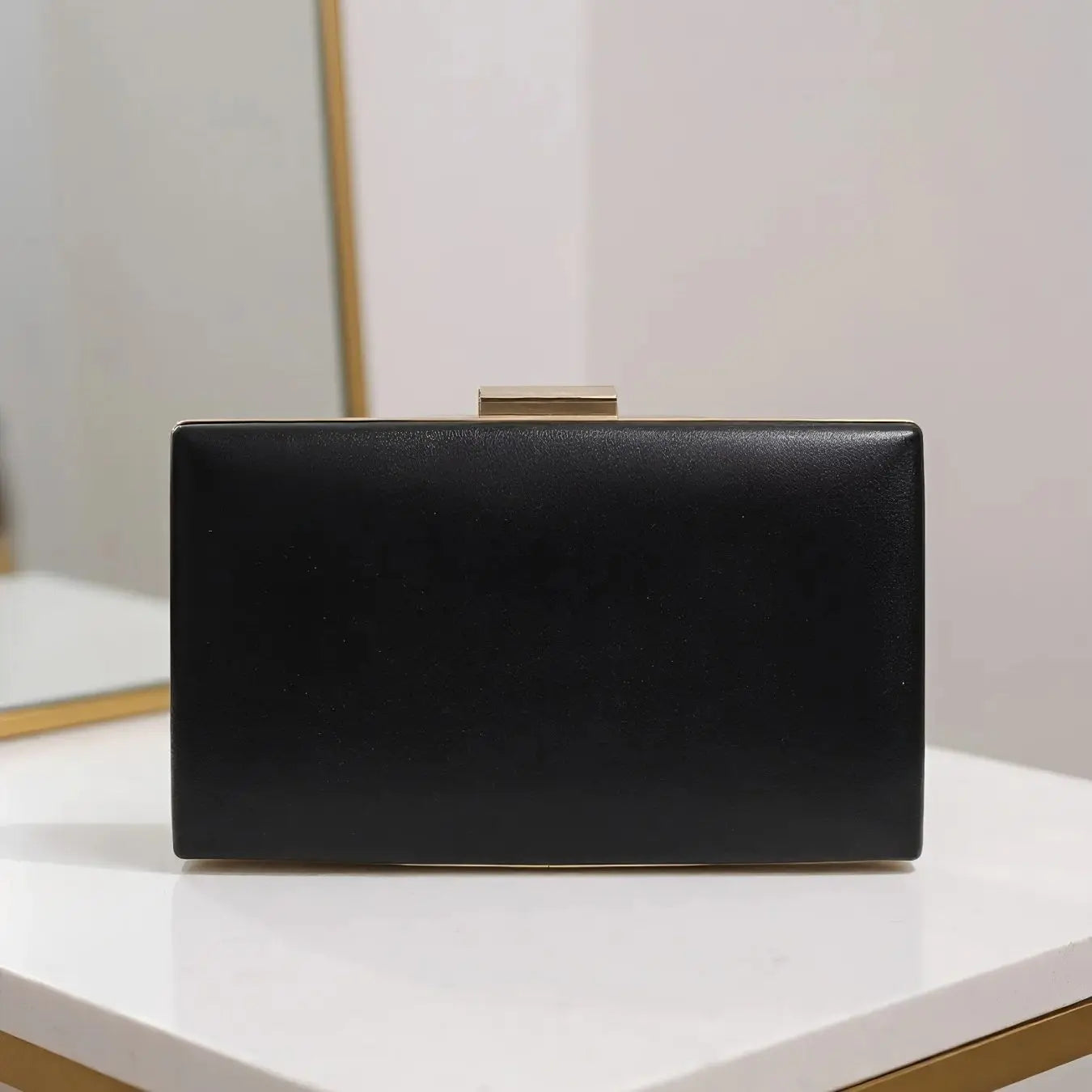 PU Fashion Female Evening Bags Golden Luxury Small Clutch Chain Shoulder Flap Design Handbags Purse