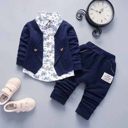 New Baby Clothes Boys Gentleman Suit Spring Autumn Children Fashion Jacket Pants 2Pcs/Set Toddler Casual Costume Kids Tracksuits