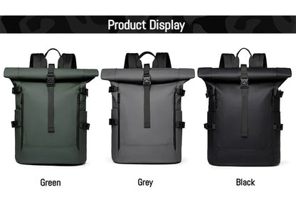 New Shoulder Bag Men's Senior Sense of Business Computer Outdoor Leisure Rolled Edge Travel Backpack Fashion Commuting