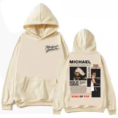 Rock Singer Michael Jackson Merch Hoodies Men Women Fashion Vintage Hooded Sweatshirts High Quality Fleece Oversized Pullovers