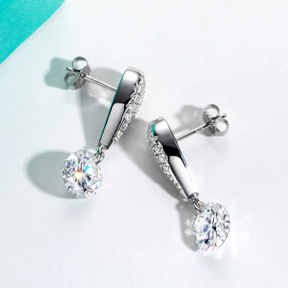 6cttw D Color Moissanite Drop Earrings 18K Gold Plated 925 Sterling Silver Luxurious Stud Earring Women Gifts Wholesale