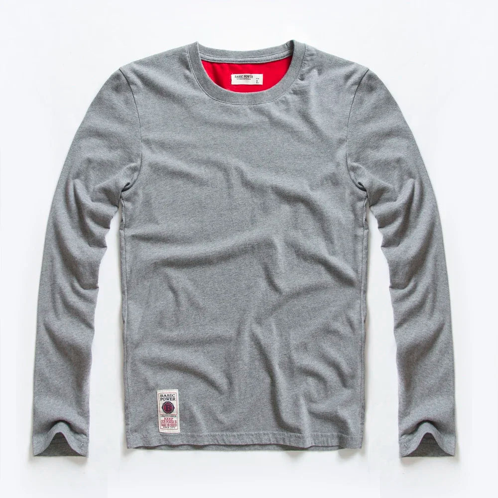 Men's T-Shirts Spring Long Sleeve T-Shirt Men's Clothing Y2k T-Shirt Washing Sweatshirt Shirts Casual O-Neck Streetwear Tee Tops