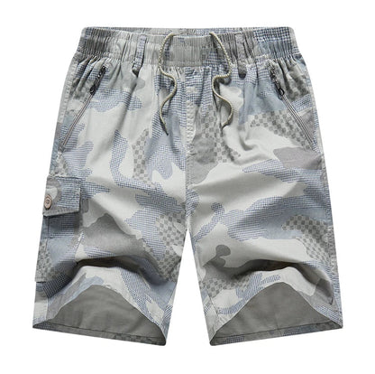 Men's Streetwear Sports Casual Shorts Big Size Loose Fit Knee Pants Man Clothes Fashion Zipper Pockets Drawstring Short Pants
