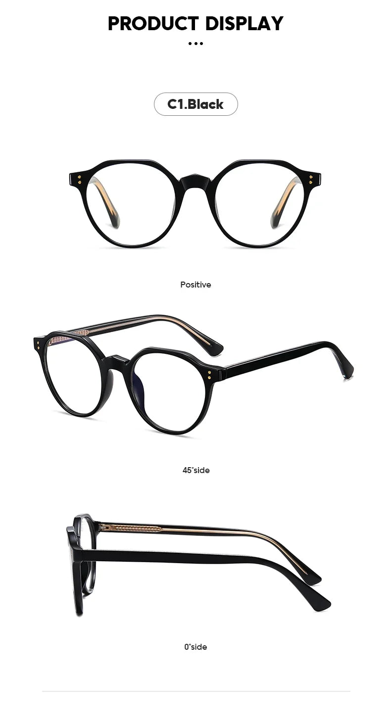 Simple Fashion Geometric Polygonal Personalized Design Blue Light Reading Glasses Customizable Prescription PFD2084