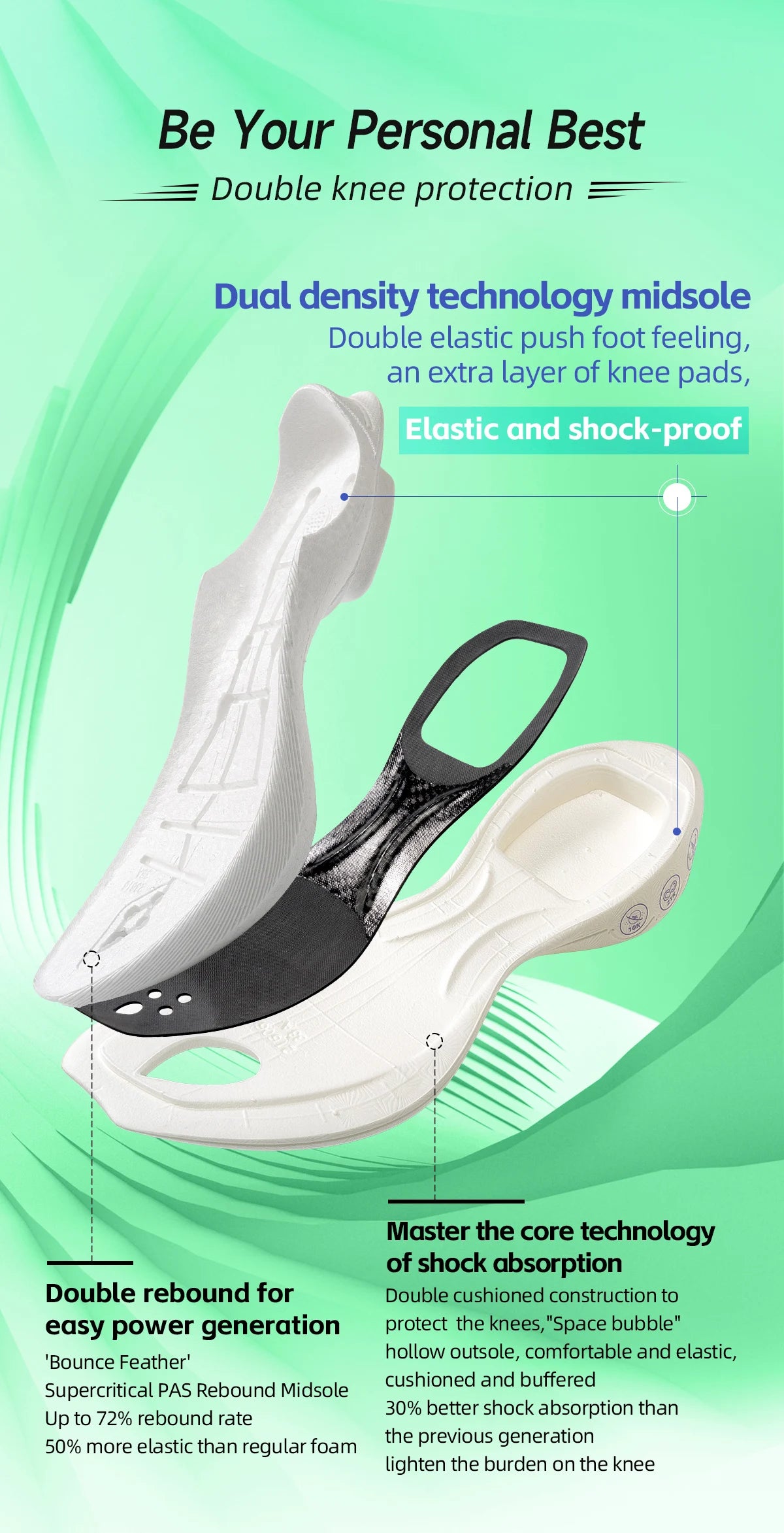 Pace Beam Marathon Running Shoes for Men Anti-slip Ultra-light Rebound Athletic Shoes Carbon Plate Sport Walking Sneakers