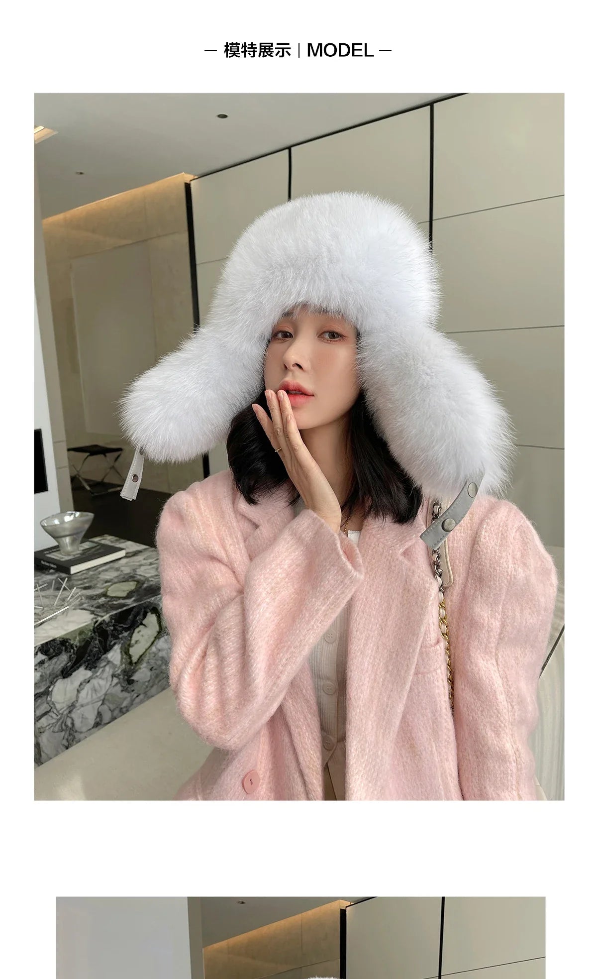 Winter Warm Real Fox Fur Hat Ear-Protecting Hats Women's Genuine Leather Windproof Fox Fur Bomber Hat Thickened Sheepskin Cap