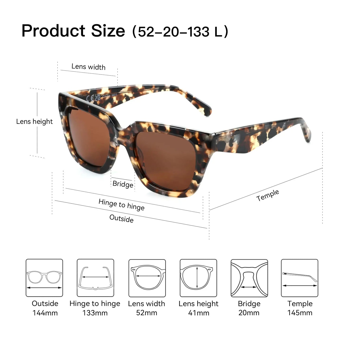 Polarized Sunglasses Women Trendy: Square Designer Sun Glasses - Retro Shades for Vacation with UV400 Protection