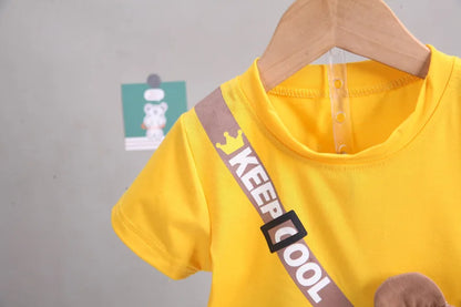 0-5Years New Baby Boys Girls Summer Clothes Sets Kids Cartoon Cotton T Shirt Shorts 2pcs/sets Children Clothing Tracksuits Set