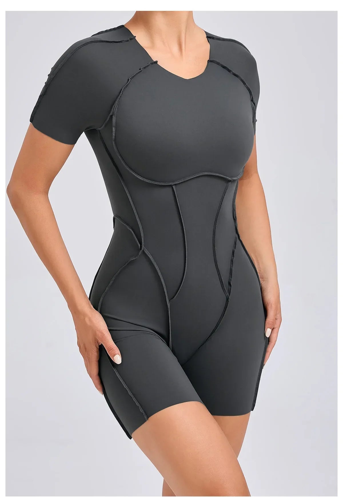 Women's High Elasticity Sports Bodysuit Kit Yoga Fitness Jumpsuit Open Back Hip-Lift Outdoors Gym Workout Sexy Fitness Outfit