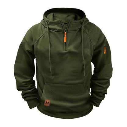 2025 New Men's Keep Warm Hoodie Streetwear Jacket Long Sleeve Sweatshirts Zipper Hooded Pullover Male Running Hooded Sweatshirt